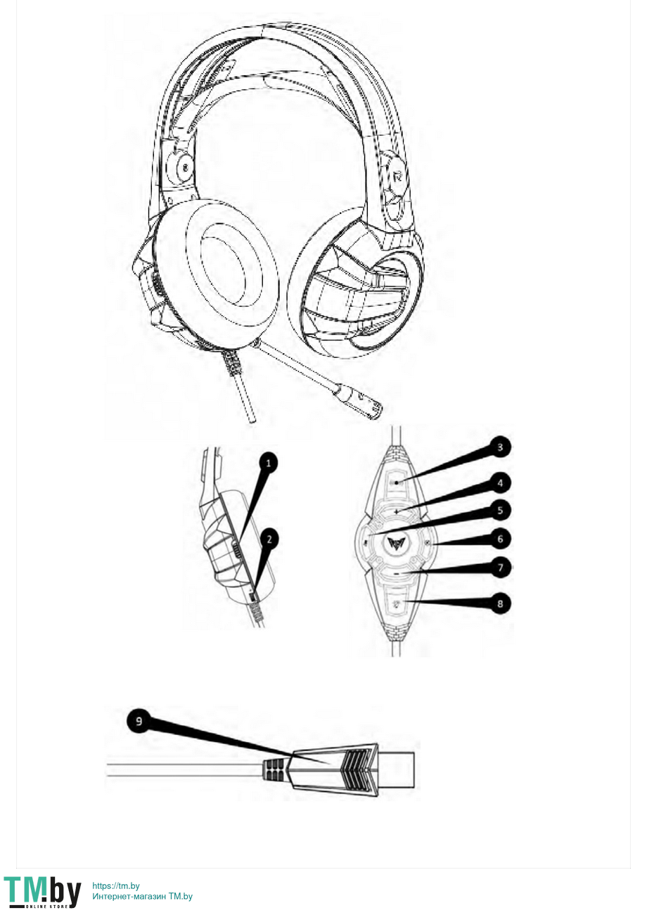 CROWN CMGH-3101 Headphones User Manual