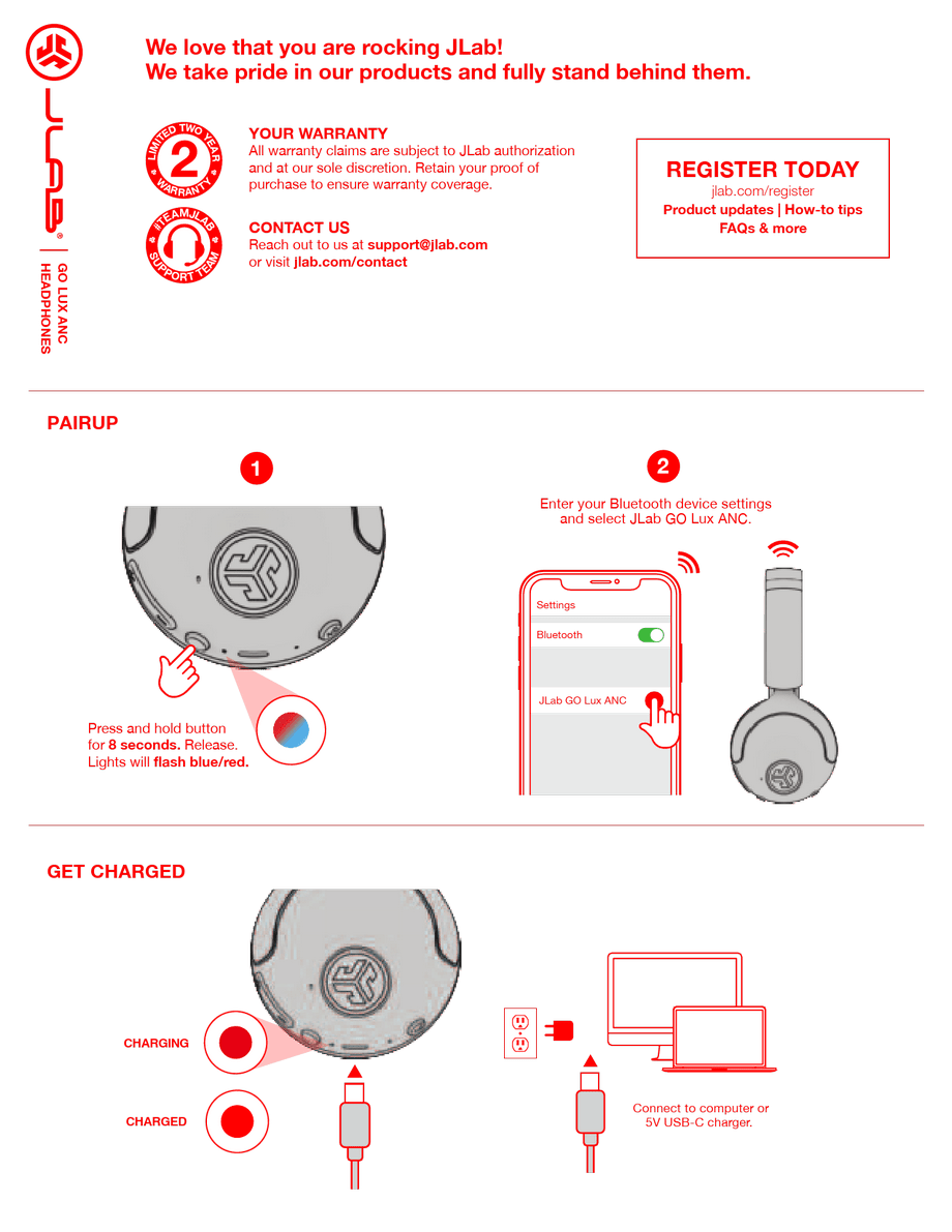 JLAB GO Lux User Manual